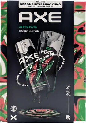 Produktbild von Axe AFRICA 1 x Geschenkset Duo = 1 x 150ml Bodyspray + 1 x 250ml Duschgel