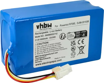Produktbild von vhbw Akku Ersatz für Samsung DJ96-00193B für Staubsauger (6000 mAh, 21,6 V, Li-Ion, ohne Gehäuse)