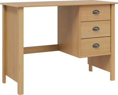 Obrázek produktu pro Stůl s šuplíky se zásuvkou HILL Medová hnědá 100 x 45 x 74 cm