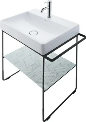Zdjęcie produktu dla Duravit DuraSquare - Umywalka 500x470 mm, bez przelewu, z otworem na baterię, DuraCeram, WonderGliss, biała 23535000411