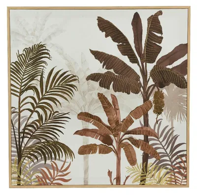 Produktbild von Wandbild - 60 x 60 cm - Braun - Grün - Holzrahmen