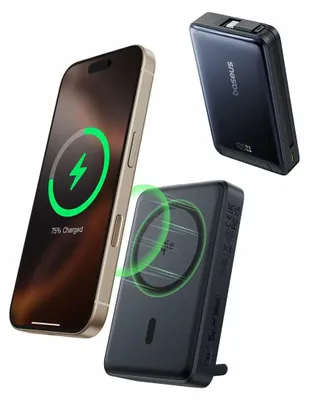 Zdjęcie produktu dla Baseus Nomos, 10000 mAh, Bezprzewodowe ładowanie, 45 W, Czarny