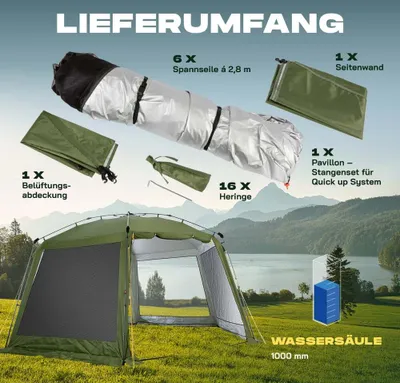 Produktbild von Where Tomorrow Pop-up-Pavillon - für Camping und Festival - mit Mückenschutz