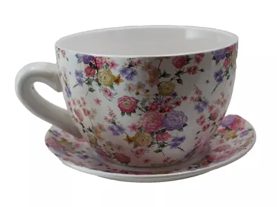 Produktbild von Pflanztasse Pflanztopf Deko Blumentopf Übertopf Pflanzschale Schale Tasse Topf