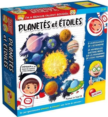 Zdjęcie produktu dla Gra Astronomiczna Liscianigiochi, Quizy Edukacyjne, Gra Planszowa, FR89284, Wymiary 25.5 x 25.5 x 6 cm