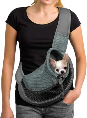 Produktbild von Hundetragetasche 45 x 13 x 28 cm, für Reisen, verstellbarer Schultergurt, Mesh, Katzen
