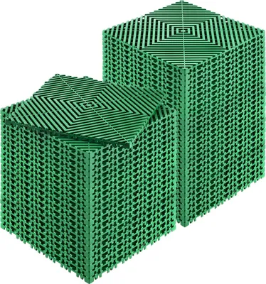 Produktbild von SucceBuy 12 x 12 Zoll ineinandergreifende Drainagematte, modulares Bodenfliesenkissen
