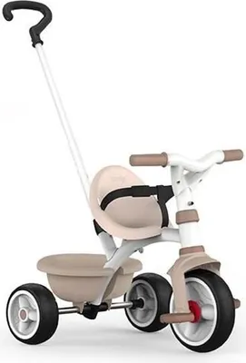 Immagine prodotto di Triciclo, Smoby Be Move Beige, barra di sicurezza regolabile, pedali antiscivolo, da 15 mesi a 3 anni