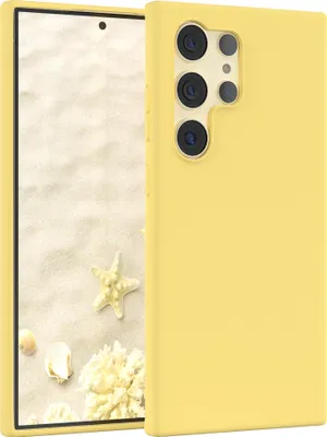 Immagine prodotto di EAZY CASE Custodia in silicone per Samsung Galaxy S24 Ultra protezione posteriore in silicone giallo