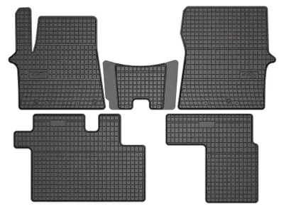 Produktbild von Gummi-Fußmatten mit Tunnelmatte für Hyundai Staria ab 2021 (Minivan) – 5-tlg, Schwarz, passgenau