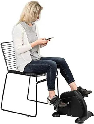 Immagine prodotto di Bicicletta da allenamento per sedia da ufficio - Bicicletta per sedia da ufficio - Attrezzo per l'allenamento fisico - Bicicletta per sedia da ufficio - Nero - Bicicletta ergonomica per sedia da ufficio - Nero