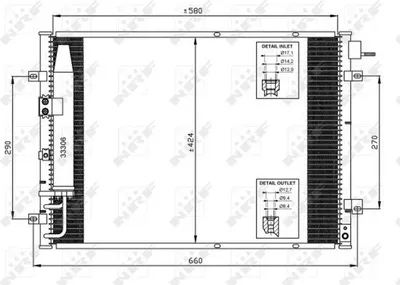 Obrázok produktu pre NRF Kondenzátor, klimatizácia 35515