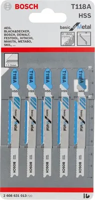 Produktbild von Stichsägeblatt T 118 A Basic for Metal, 5er-Pack