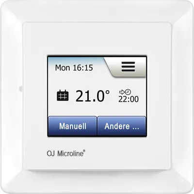 Image de MCD5 Touch thermostat pour plancher chauffant Navigation dans le menu Régulateur de température Régulation du chauffage