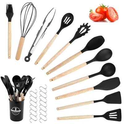 Image de Omgoods - Ensemble de 27 ustensiles de cuisine en silicone