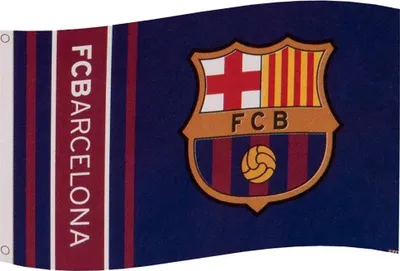 Produktbild von FC Barcelona Wordmark Streifen Flagge BS1424 (150 x 90 cm) (Marineblau)