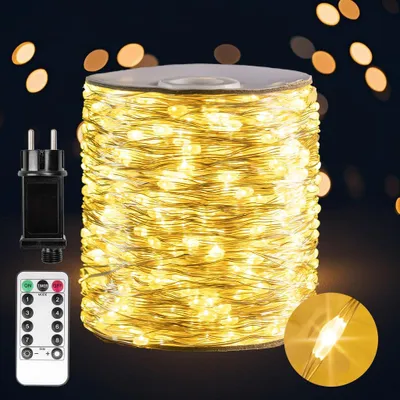 Feenlichter 30 m, 300 LEDs, warmweiß, mit Fernbedienung