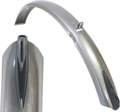 Imagen del producto de Cubeta de protección delantera, 28 pulgadas, de metal, para ruedas holandesas, color antracita... delantera, 28 pulgadas, color antracita