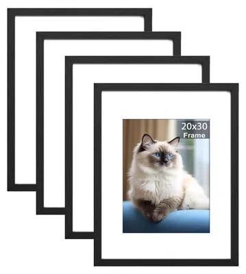 Obrázok produktu pre Omgoods – Súprava 4 kusov rámov na fotografie, 20 x 30 cm, čierna