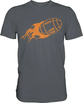 Produktbild von American Football Flamme T-Shirt – Dark Grey / 3XL