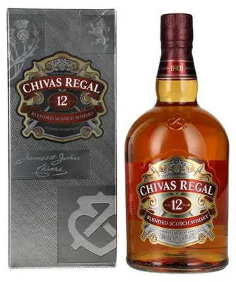 Produktbild von Chivas Regal 12 Jahre Blended Scotch Whisky, Whiskey, Schnaps, Spirituose, Alkohol, Flasche, 40 %, 1 L, 70573000