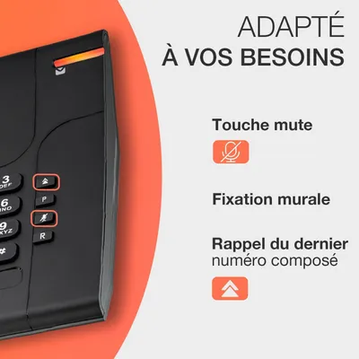 Immagine prodotto di Telefono compatto Alcatel Temporis 180 (nero)