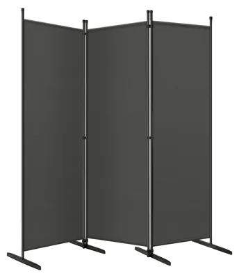 Image de Paravent pliable - Diviseur de pièce - 3 panneaux - 167 x 177 cm - Mobile - Protection visuelle - Polyester et métal