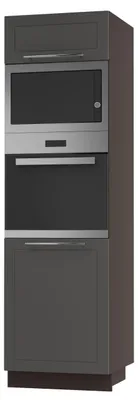 Produktbild von Backofenschrank Kvantum Q-D14/RU/60/207 mit Klappe 60cm Korpus- & Frontfarbe wählbar,graphit matt,lava