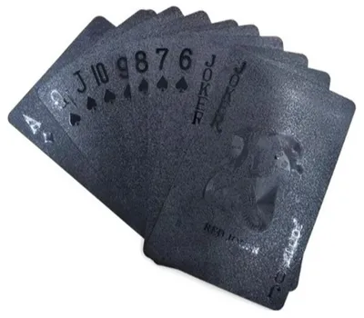 Produktbild von Go Go Gadget – Spielkarten – Pokerkarten – wasserfest – Reisespiel – 1 Set – Schwarz