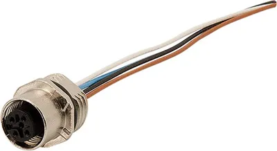 Produktbild von Phoenix Contact M12 Gerätesteckverbinder gerade Buchse Polzahl 4-polig Vorderwand, Litzen 0,34mm² AWG22, Länge 500,0mm