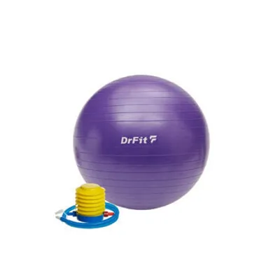 Zdjęcie produktu dla DrFit Gym ball piłka rehabilitacyjna z pompką ø 55 fioletowa