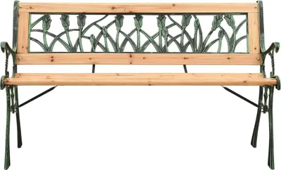 Produktbild von vidaXL Gartenbank 122 cm Gusseisen und Massivholz Tanne