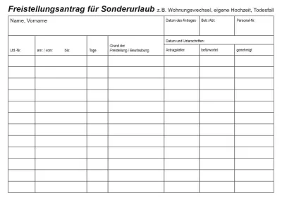 Produktbild von RNK Urlaubs u.Freistellungsantrag A6