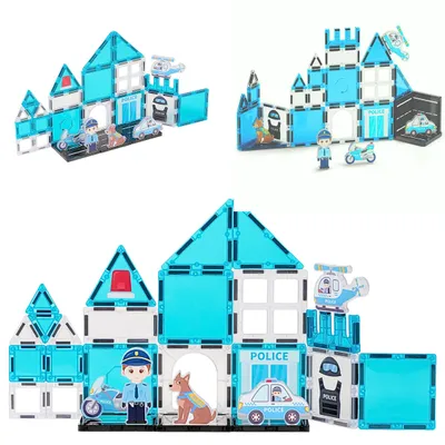 Produktbild von Fits4Kids Magnetische Bausteine – 28 Teile - Kreatives Spielzeug für Kinder – Perfekt für Bildung und Spaß – Magnetic tiles MINT (STEM)