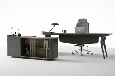 Immagine prodotto di Scrivania elegante, design moderno per l'ufficio, ideale per l'ambiente di lavoro, colore marrone