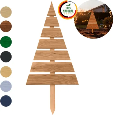 Produktbild von Floranica Holz-Weihnachtsbaum Höhe 75 cm Unbehandelt – Weihnachtsdekoration Tannenbaum für innen und außen zum Hineinstecken in Topf oder in den Boden
