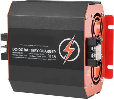 Zdjęcie produktu dla Ładowarka 12 V 20 A DC-DC Ładowarka akumulatorów 250 W do akumulatorów kwasowo-ołowiowych litowych AGM