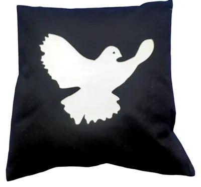 Produktbild von Friedenstaube Kissen Miniblings Dekokisse schwarz weiß 40x40cm