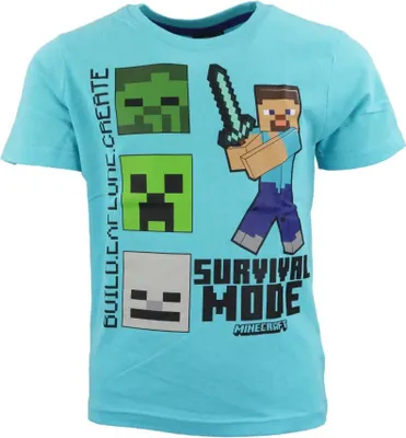 Produktbild von Minecraft Steve Kinder kurzarm T-Shirt – 116