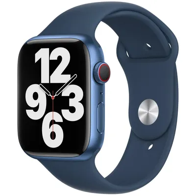 Produktbild von Apple Watch 42/44/45mm Silikon Sportarmband in S/M - Abyssblau