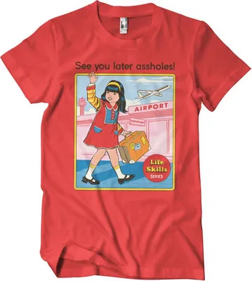 Produktbild von See You Later Assholes T-Shirt - Medium - Red