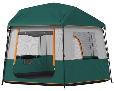 Produktbild von Outsunny Campingzelt für 4-6 Personen stabil 3000mm wasserdicht Familienzelt