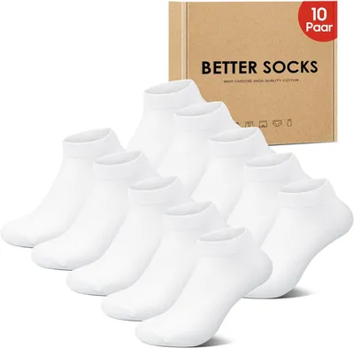 Obrázok produktu pre Sneakers ponožky 6/10 Pár, Bavlna, Krátke Športové Ponožky, Priedušné, Proti Poteniu, pre Šport