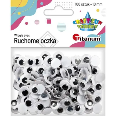 Produktbild von Oczy bez kleju i rzęs 10mm 100szt