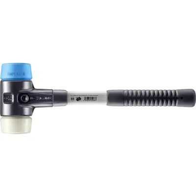 Produktbild von HALDER SIMPLEX Schonhammer Ø 60 mm TPE-soft blau / Nylon mit verstärktem Tempergussgehäuse und Fiberglasstiel