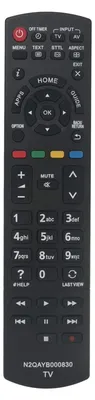 Produktbild von Ersatz TV Fernbedienung für Panasonic N2QAYB000830 Fernseher