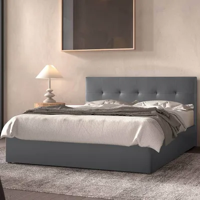 Produktbild von Stozy Doppelbett 160 x 200 cm Omari Grau