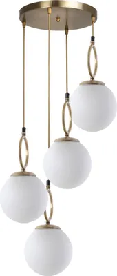 Produktbild von Opviq, Morino 4 Lü Tepsili Beyaz Camlı Eskitme Sarkıt, Kronleuchter, Weiß, Metall, 30 x 30 x 70 cm