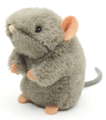 Produktbild von Uni-Toys - Eco-Line - Maus grau, stehend - zu 100% aus recyceltem Material - 15 cm (Höhe) - Plüsch-Maus - Plüschtier, Kuscheltier