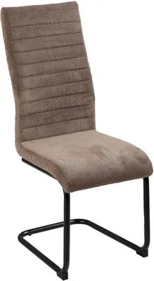 Produktbild von Schwingstuhl - Braun - Schwarz - Cordbezug - Metall - mit Quersteppung